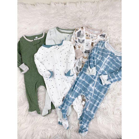cloud island Pajamas Cloud Island Baby Zip Up Footed Pajama Bundle